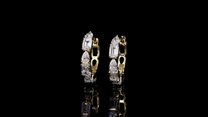 Elegant Multishape Lab Diamond <b>Hoop</b> <b>Earrings</b> and Lightweight Daily Wear Jewelry - Product Image 4