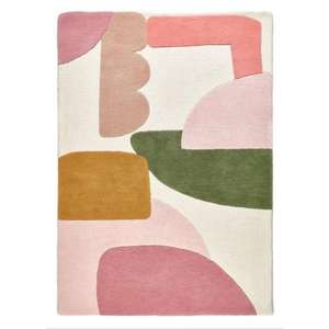 Alfombra de lana con mechones a mano Vintage de lujo, patrón geométrico, Textiles indios modernos, respaldo de látex, venta al por mayor para sala de estar - Product Image 1