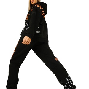 PRO ENTERPRISES Conjunto Deportivo con Capucha 2 en 1 para Mujer, 100% Algodón Transpirable, Estampado, Cintura Elástica, Largo Completo, para Invierno - Product Image 6
