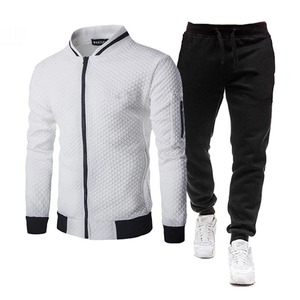 Ensemble de survêtement 2 pièces zippé pour homme – Collection automne décontractée avec imprimé, pantalon de jogging respirant – Vente en gros - Product Image 4