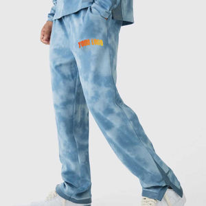 Joggers de gimnasio para hombre hechos a medida 100% algodón de gran tamaño lavado al sol pantalones de Jogger de alta calidad logotipo serigrafiado lona informal - Product Image 1