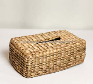 ที่ใส่กระดาษทิชชู่หวายสานด้วยมือที่ใส่กระดาษทิชชู่ตกแต่งเป็นมิตรต่อสิ่งแวดล้อมธรรมชาติเหมาะสำหรับสำนักงานที่บ้านโดยงานฝีมือของช่างฝีมือ - Product Image 6