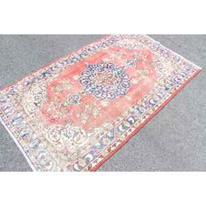 พรมวินเทจขนาด 3.9x6.5 ฟุต สีแดง ลายเปอร์เซีย ตุรกี ทำจากขนสัตว์ - Product Image 3