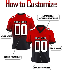 ชุดอเมริกันฟุตบอลเครื่องแบบอเมริกันฟุตบอลชุดอเมริกันฟุตบอลออกแบบซับลิเมชัน - Product Image 2