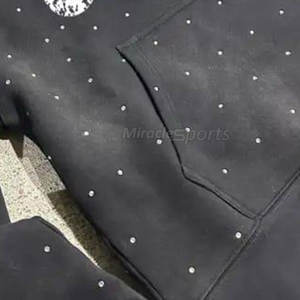 Wholesale Men's Acid Wash <b>Rhinestone</b> <b>Hoodies</b> Basics Cotton Blended Men's Acid Wash <b>Rhinestone</b> <b>Hoodies</b> - Product Image 2