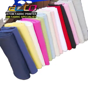 도매 솔리드 컬러 코튼 스판덱스 패브릭 사용자 정의 일반 염색 코튼 저지 패브릭 속옷 홈 섬유 의류