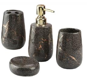Ensembles de salle de bain décoratifs de qualité supérieure en céramique noire faite à la main ensembles de décoration de salle de bain moderne tendance ensembles de décoration de salle de bain en gros - Product Image 1