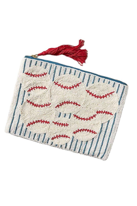 Bolsa de monedas de cuentas de semillas de Mimosa bordadas artesanales de moda personalizable con el último aspecto llamativo de moda - Product Image 4