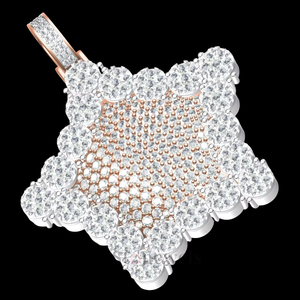 Argent Sterling 925 plaqué or 24kt Big Star VVS Naturel Moissanite Lab Grown Diamond Hip-Hop Fine Jewelry Pendentifs & Charms - Product Image 1