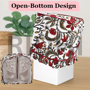 Ridhi Classic Block Print Tulip Pink Ruffle <b>Tissue</b> Box Cover Handmade Eco-Friendly Durable <b>Cotton</b> Fabric Decorative Square - Product Image 2