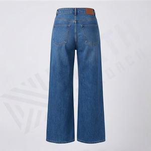 <b>Women</b> Casual High Waisted Wide Leg <b>Stretch</b> Denim <b>Jeans</b> With Pockets Light Weight New Fashion Premium Quality Stylish Streetwear - Product Image 2