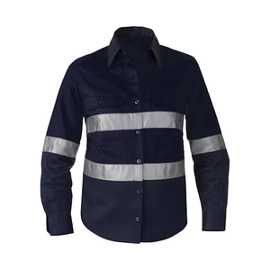 Uniforme de seguridad de alta visibilidad personalizado, camisa reflectante de algodón y poliéster, camisa de trabajo de manga larga, Material reflectante para seguridad - Product Image 2