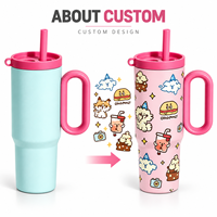Gobelet isotherme en acier inoxydable 750 ml avec logo personnalisé, poignée et paille, tasse de voyage à double paroi sous vide pour café