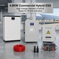 Système photovoltaïque monocristallin 4,8 kW, sortie CA 230 V/380 V, contrôleur MPPT, onduleur à onde sinusoïdale pure, batterie au lithium intelligente intégrée