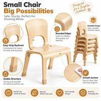 Ensembles de meubles en bois empilables Montessori pour enfants, chaises en bois pour la maternelle, la garderie, l'école maternelle, l'apprentissage précoce des enfants