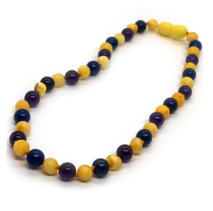 Enorme collar multicolor hecho a mano con cuerno de búfalo de Agua africano antiguo con Ángel religioso ecológico y estilo budista - Product Image 3