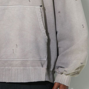 Sudadera con capucha para hombre, estilo lavado, efecto desgastado por el sol, manga larga, con cremallera, estilo relajado, oversize, moda urbana, cómoda y cálida para el día a día - Product Image 4