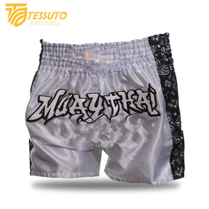 Pantalones Cortos de Boxeo y Muay Thai, Elásticos, Ligeros, Transpirables, de Alta Calidad, 100% Poliéster, Ropa Deportiva - Product Image 1