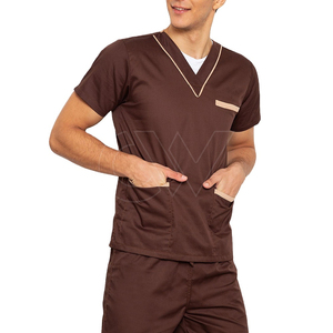 Bonne qualité uniformes hospitaliers été hommes soins infirmiers gommages costume à la mode hôpital gommages pour hommes - Product Image 6