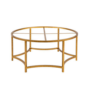 Mesa Redonda de Centro con Base de Hierro y Tapa de Cristal o Cuarzo Diseño Elegante Estructura Duradera Fabricante Directo Fábrica - Product Image 3