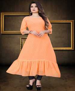 Rich Look nueva llegada última tendencia tradicional y festivales desgaste Color verde bordado trabajo Kurti con Dupatta para ropa femenina Shalwar Kameez - Product Image 3