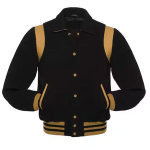 Veste Letterman à manches en cuir de corps en laine personnalisée de la meilleure qualité avec vestes d'université brodées en chenille vente en gros de vestes respirantes - Product Image 4