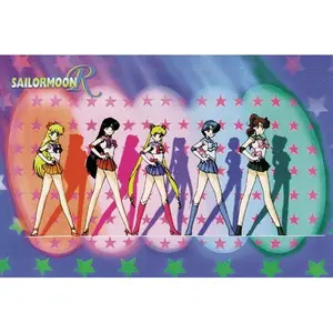 Affiche d'anime Sailor Moon, carte postale accrocheuse avec des personnages emblématiques - Product Image 1