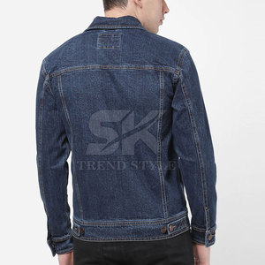 Veste en jean pour homme, manches longues, nouveau design, couleur unie, streetwear, veste d'hiver pour homme, en vente - Product Image 3