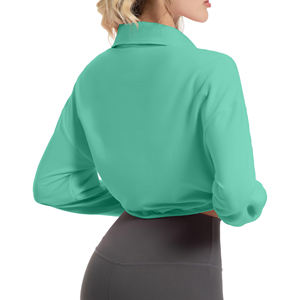 Sudadera Corta con Media Cremallera, Diseño Casual, Deportiva, para Mujer, Estilo Urbano, Moderna, para Hacer Ejercicio - Product Image 2