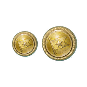 Boutons décoratifs en bronze ou en alliage de zinc pour vêtements de cérémonie, boutons à tige pour uniformes, avec couleur et taille personnalisées, lavables - Product Image 4