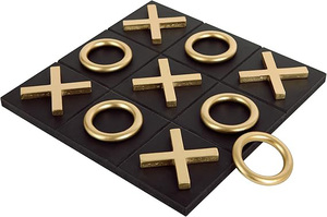 Nouveau design fait à la main en bois en laiton incrustation Tic Tac Toe jeu de voyage avec boîte à prix réduit pour la famille et les enfants jeu - Product Image 4