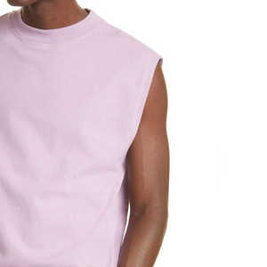 Camiseta sin Mangas de Alta Calidad para Hombre, 100% Algodón y Poliéster, Camiseta sin Mangas de Algodón en Oferta para Gimnasio - Product Image 4