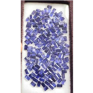 345 piezas de Iolita Natural 5x3mm baguette Octágono faceta 110 Cts Lote Iroc Ventas buena calidad Corte de piedras preciosas sueltas US $154 para todos - Product Image 1