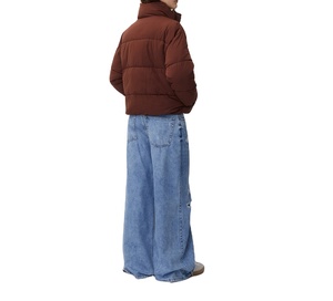 Chaqueta personalizada de nuevo estilo para mujer, abrigo de mezclilla blanco bordado con hombrera, cierre de botón, chaqueta vaquera para mujer - Product Image 4