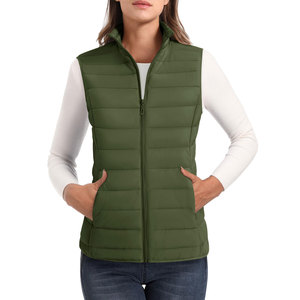 Gilet long matelassé pour femme, veste sans manches d'hiver, vêtement d'extérieur chaud et isolé pour femme, vente en gros - Product Image 4
