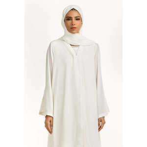 ชุดอาบายะห์ประดับตกแต่งรุ่น IPAB-22161 พร้อมผ้าคลุมไหล่ ทำจากผ้าชีฟอง - Product Image 1