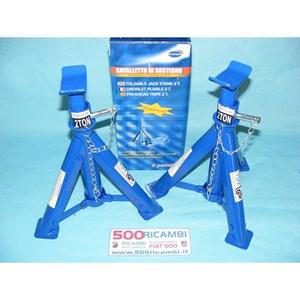 FIAT 500 & 126 COPPIA CAVALLETTI COLONNETTE AUTO à SPINA REGOLABILI CRICK - Product Image 1