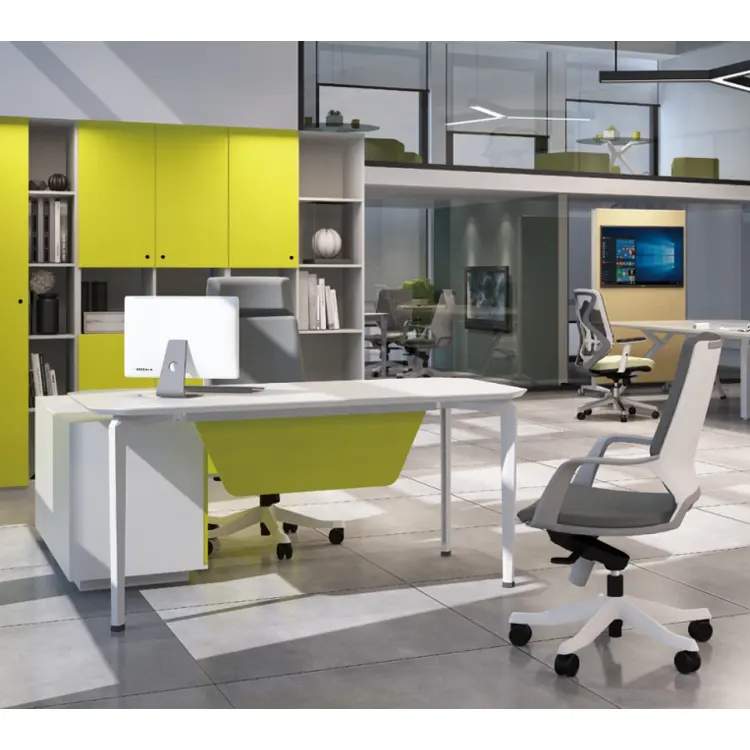 CEO sang trọng hiện đại Thiết kế nội thất văn phòng bảng điều hành văn phòng bàn nhà sản xuất