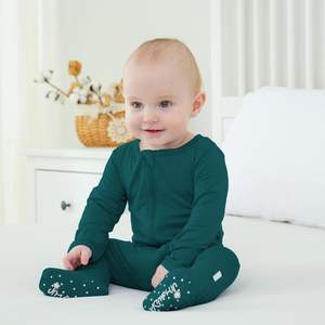 Combinaison pour bébé en tissu de coton doux, respirant, anti-rétrécissement, style européen-américain, unisexe, ajustement confortable, vêtements pour nouveau-né, toucher doux - Product Image 2