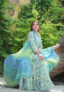 Colección de verano 2025, botón lavable para mujer paquistaní indio Salwar Kameez de algodón puro bordado púrpura - Product Image 2