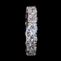 Bague d'éternité de luxe en or blanc 14 carats avec diamant rond cultivé en laboratoire certifié IGI de 5,50 carats, pour mariage et anniversaire