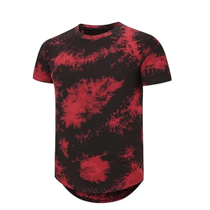 Camiseta de Manga Corta Tie Dye para Hombre, Cuello Redondo, Corte Regular, 100% Algodón Tejido, Estilo Casual, Patrón Azul Morado - Product Image 3