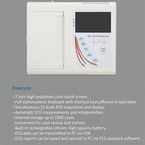 ZY-912 뜨거운 판매 터치 스크린 Eg 기계 분석기 Cardioline 모니터 홀터 가격 시뮬레이터 전극 재료 개 소유자 - Product Image 2