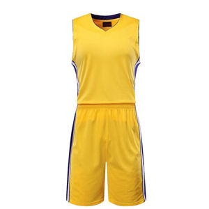 Ensemble de maillots de basket-ball personnalisés réversibles pour l'entraînement, pour l'école, le collège, l'équipe, 100% polyester, séchage rapide - Product Image 2