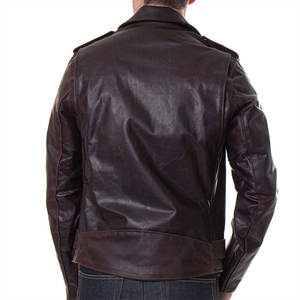 Chaqueta de Cuero Vacuno Negro Personalizada OEM, Chaqueta Tejida Recubierta de Cuero Vacuno Auténtico de Alta Calidad, Estilo Hip Hop, Cuello Alto, Cremallera Completa, Dos Bolsillos Delanteros, para Hombre - Product Image 4