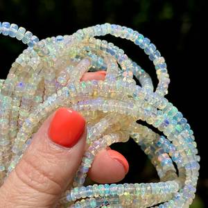 Cuentas de Ópalo Natural Etíope de Calidad Media, Cuentas Ronald de Calidad Fuego, 4mm-8mm, Color Multifuego, Gemas Mehrajudin AA-24, Cuentas de Terceros - Product Image 3