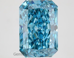 Diamante de alta calidad con claridad VVS de 2 quilates, color azul intenso, certificado por IGI, diamante suelto cultivado en laboratorio para joyería. - Product Image 1