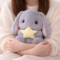 Peluches super douces couleur gris lapin, rembourrage en coton PP, sacs en tissu mignons, anti-stress, Pâques, 8 pouces, unisexe, pour les âges 8-13 ans, ODM