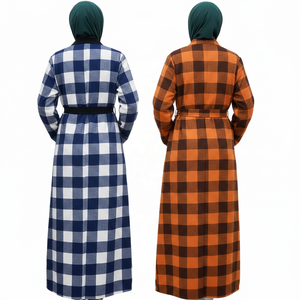 Abaya tradicional de poliéster para uso islámico, se pueden usar tallas y colores personalizados. - Product Image 2