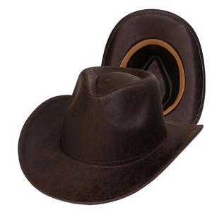 Nuevos sombreros de vaquero de cuero al aire libre para hombres de vaquero occidental personalizados Sombreros de vaquero en cuero genuino Sombreros de moda al por mayor - Product Image 2